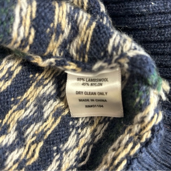 Crown & Ivy Men's Hound Christmas Tree Fairisle Crew Neck Sweater sz XL Holiday - Picture 8 of 12